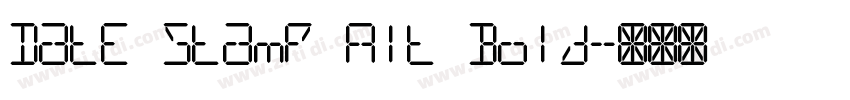 Date Stamp Alt Bold字体转换